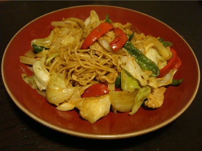 焼きジャークそば(Fried Soba Jerkchiken taste)