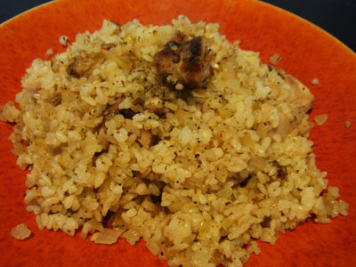 ジャークチキン ガーリックライス(JerkChiken Fried-Garlic Rice)